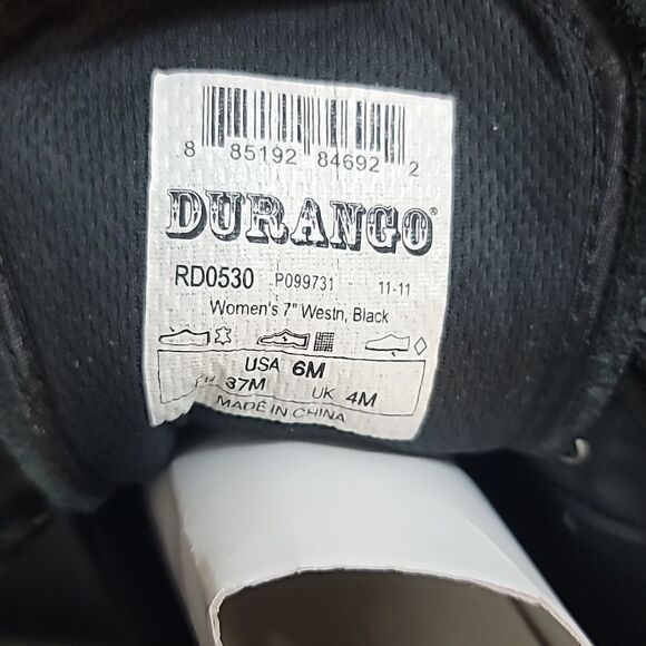 Durango Women's 7' Westn Black Combat Boots - Picture 6 of 11